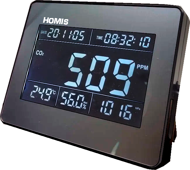 Datalogger CO2 9999PPM – Umidade, Barômetro e Ponto de Orvalho – HOMIS 116D – H307-017 Instrumentos de Medição em Canoas - RS