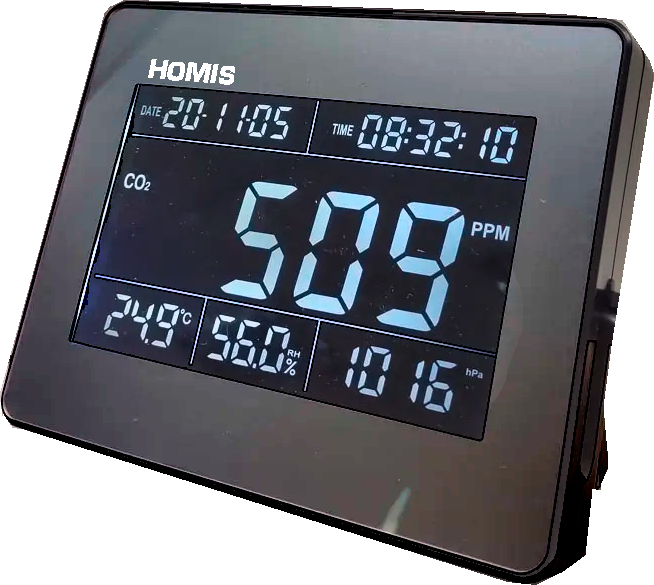 Datalogger CO2 9999PPM – Umidade, Barômetro e Ponto de Orvalho – HOMIS 116D – H307-017 Instrumentos de Medição em Planalto - RS