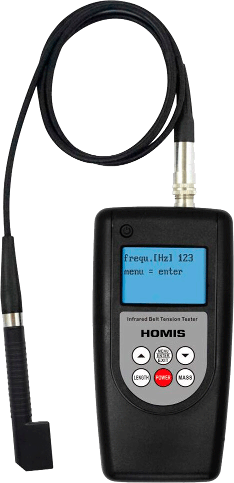 Tensiômetro de Correia Medidor de Tensão Sônico Frequência 500Hz Belt-500 – HOMIS Instrumentos de Medição em Planalto - RS