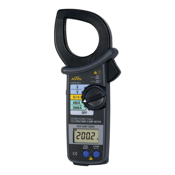 Alicate Amperímetro de Corrente Alternada Pinça AC TRUE RMS 2000A CAT III 600V - Kyoritsu 2002R - H104-190 HOMIS
