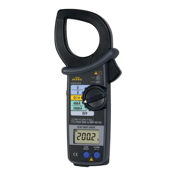 Alicate Amperímetro de Corrente Alternada Pinça AC TRUE RMS 2000A CAT III 600V - Kyoritsu 2002R - H104-190 HOMIS