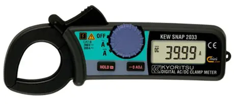 Alicate Amperímetro Pinça Amperimétrica AC/DC 300A e Resolução de 0.01A - KYORITSU 2033 - H104-155 HOMIS