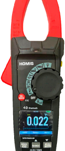 Alicate Amperímetro Profissional TRMS AC/DC 1000A 1000V NCV INRUSH com Display LCD Colorido TFT - HOMIS 378