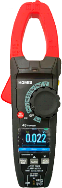 Alicate Amperímetro Profissional TRMS AC/DC 1000A 1000V NCV INRUSH com Display LCD Colorido TFT - HOMIS 378