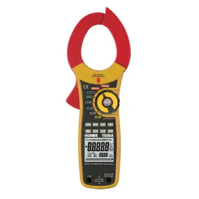 Alicate Wattímetro Amperímetro True RMS CAT IV 600V / III 1000V  - HAL-1500A - HOMIS