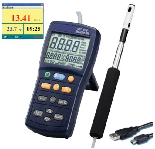 Anemômetro de Fio Quente Portátil - 200A - HOMIS