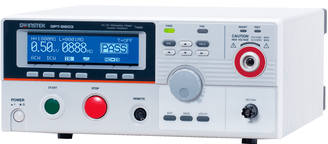 Hipot AC 100VA Testador de Resistência de Tensão/Isolamento - GPT-9603 - GW INSTEK - HOMIS