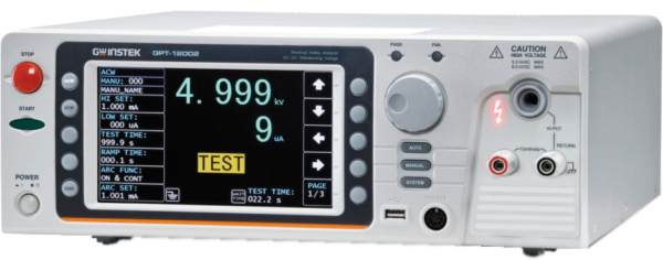 Hipot Analisador de Segurança Elétrica de Tensão Suportável AC 200VA AC/DC - GPT-12002 - HOMIS - GW Instek