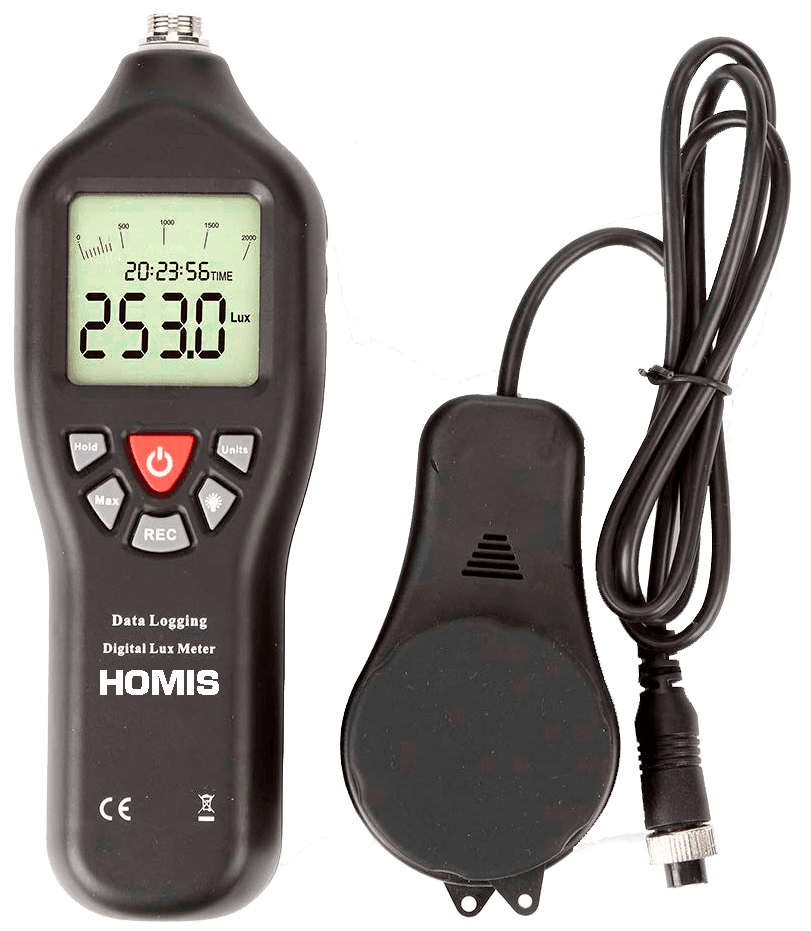 Luxímetro Digital 200.000 Gráfico USB Datalogger - HOMIS 107D - H307-008