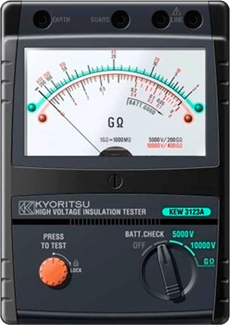 Megôhmetro Analógico de Alta Tensão - 3123A - KYORITSU - H104-065 HOMIS