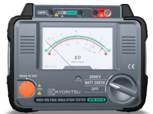 Megôhmetro Analógico de Alta Tensão CAT IV 300V - 3121B - KYORITSU - HOMIS H104-063
