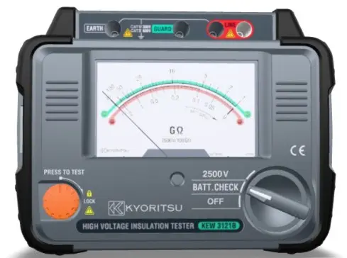 Megôhmetro Analógico de Alta Tensão CAT IV 300V - 3121B - KYORITSU - HOMIS H104-063