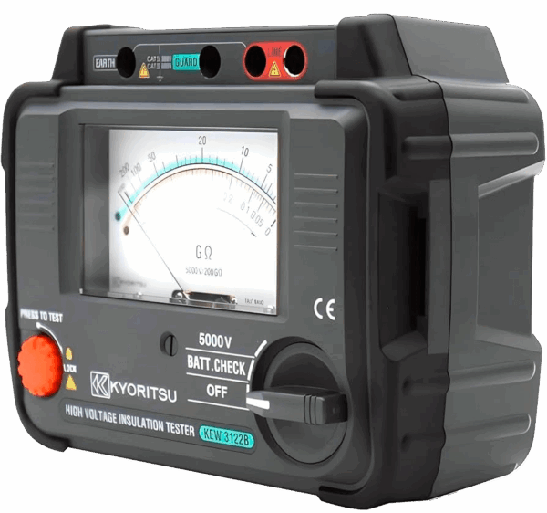 Megôhmetro Analógico de Alta Tensão CAT IV 300V - 3122B - KYORITSU - H104-064 HOMIS