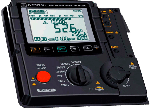 Megôhmetro Digital Medidor de Isolação de Alta Tensão 12KV - 3128 - KYORITSU - H104-313 - HOMIS