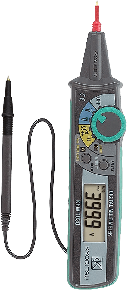 Multímetro Digital Tipo Caneta CAT III 600V AC/DC 200kHz e Até 100F - KYORITSU 1030 - H104-240 HOMIS