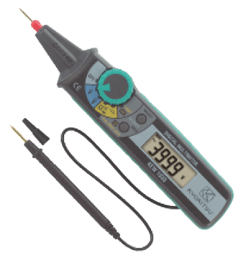Multímetro Digital Tipo Caneta CAT III 600V AC/DC 200kHz e Até 100F - KYORITSU 1030 - H104-240 HOMIS
