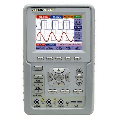 OSCILOSCÓPIO DIGITAL 20MHz - 02 CANAIS E MULTÍMETRO TRUE-RMS - DISPLAY LCD 3