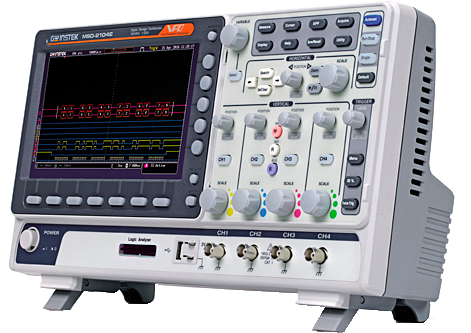 Osciloscópios de Sinais Mistos 200/100/70 MHz com 2 ou 4 Canais Série MSO-2000E