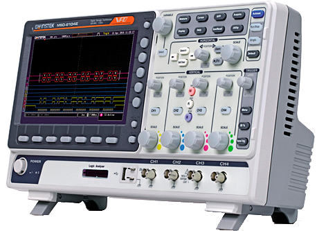 Osciloscópios de Sinais Mistos 200/100/70 MHz com 2 ou 4 Canais Série MSO-2000E