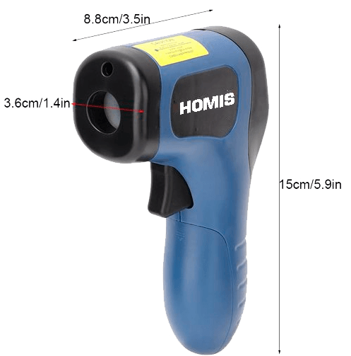 Termômetro Infravermelho de Escala -50 ºC ~ 750 ºC - HOMIS 100D - H307-001