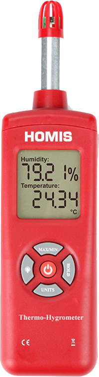 Termo-Higrômetro Digital 0~100% UR  -40 ºC ~ 105 ºC - HOMIS 104D - H307-005