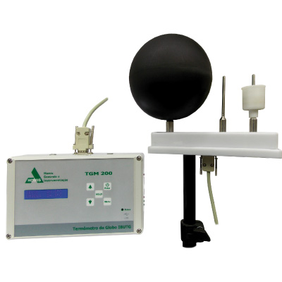 Termômetro de Globo Bulbo Seco Úmido - IBUTG - USB - TGM-200 - HOMIS