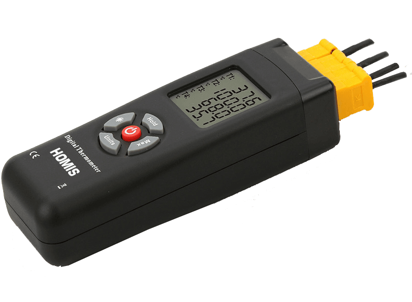 Termômetro Digital 4 Canais Tipo K c/ Escala de -50 ~ 1000 ºC - HOMIS 106D - H307-007