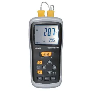 TERMÔMETRO DIGITAL TIPO K 2 CANAIS - 50°C A 1300°C - HTE-471A - HOMIS