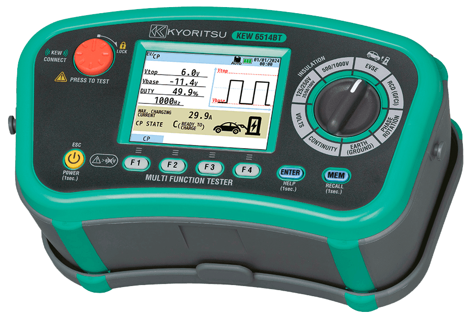 TESTADOR DE INSTALAÇÃO ELETRICA MULTIFUNÇÃO - KYORITSU 6514BT - HOMIS H104-540