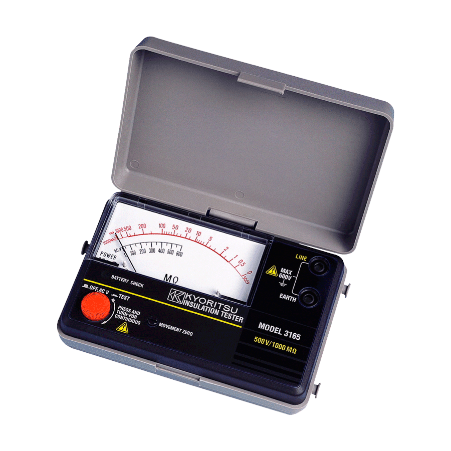 Testador de Isolação Analógico Megôhmetro 500V AC 600V - KYORITSU 3165 - HOMIS