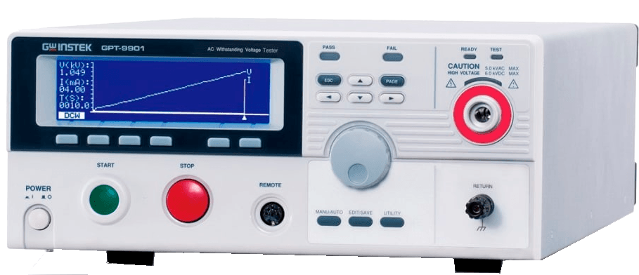 Testador de tensão suportável Hipot AC 500VA AC - GPT-9901A - GW Instek - HOMIS