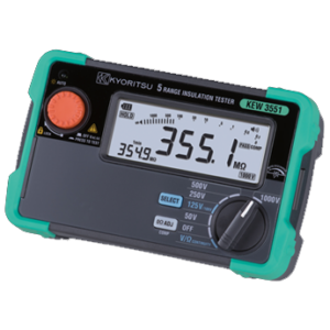 Testador Digital de Isolamento e Continuidade Megômetro de 6 Faixas e Altíssima Rapidez - KYORITSU 3551 - HOMIS H104-539