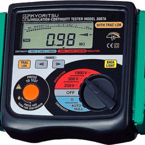 Testador Digital de Isolamento e Continuidade Megômetro 200mA - KYORITSU 3007A - H104-053 HOMIS