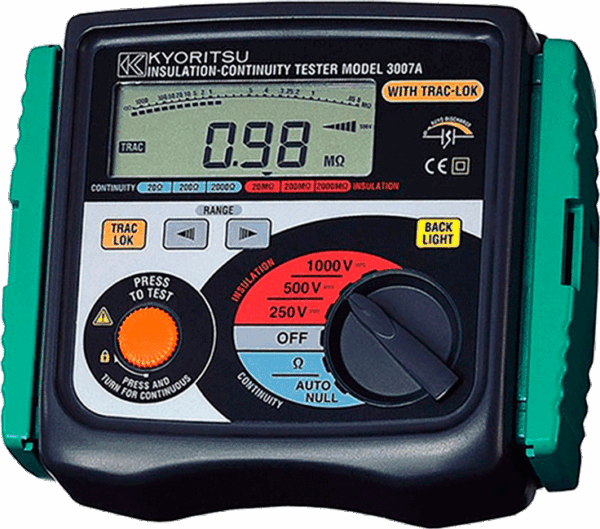 Testador Digital de Isolamento e Continuidade Megômetro 200mA - KYORITSU 3007A - H104-053 HOMIS